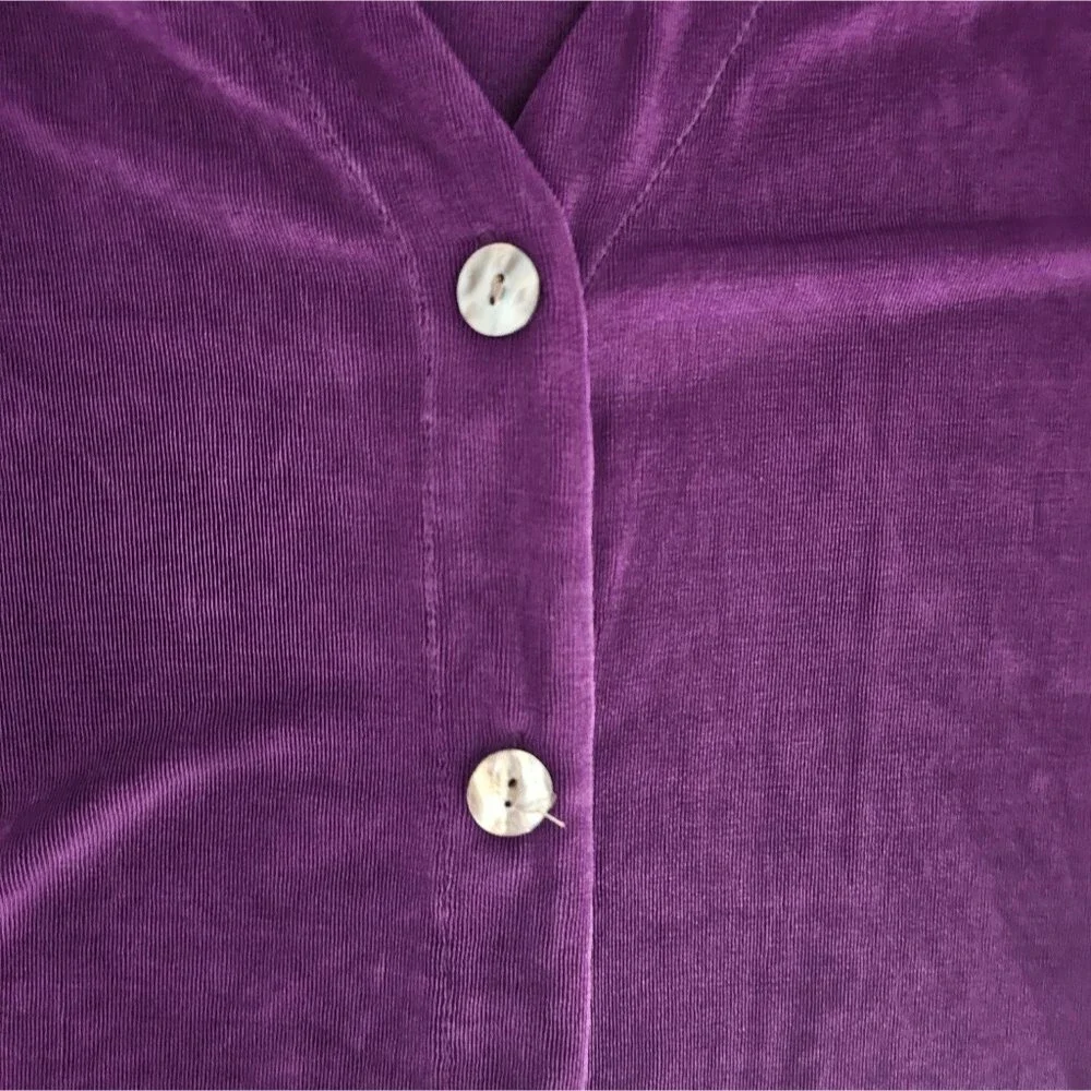 Units Woman Royal Purple Travel Cardigan 1X Acetate Stretch Cruise Resort Layer